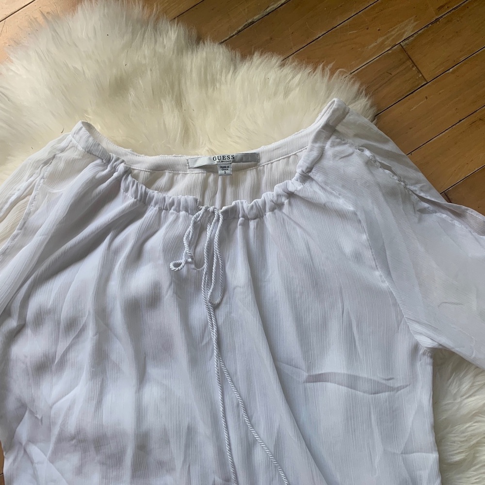 Guess white blouse